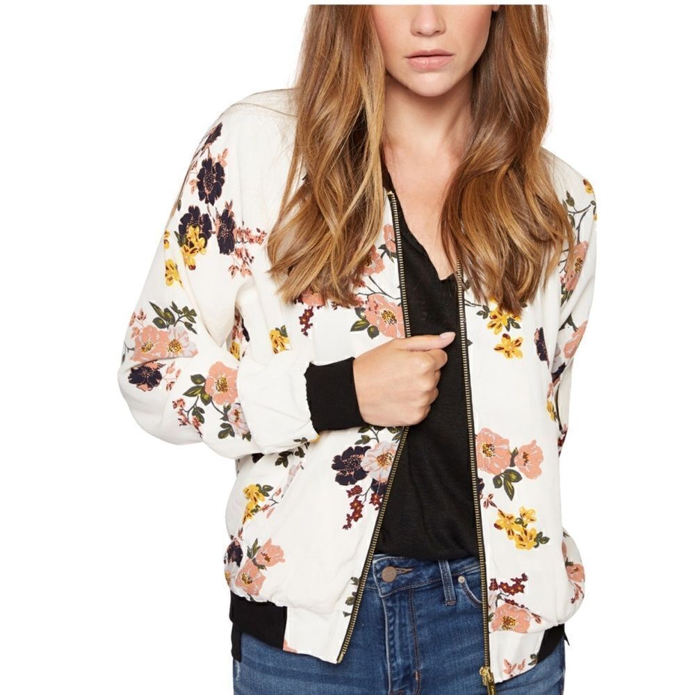 Sanctuary Woodlands Floral Bomber Jacket XL